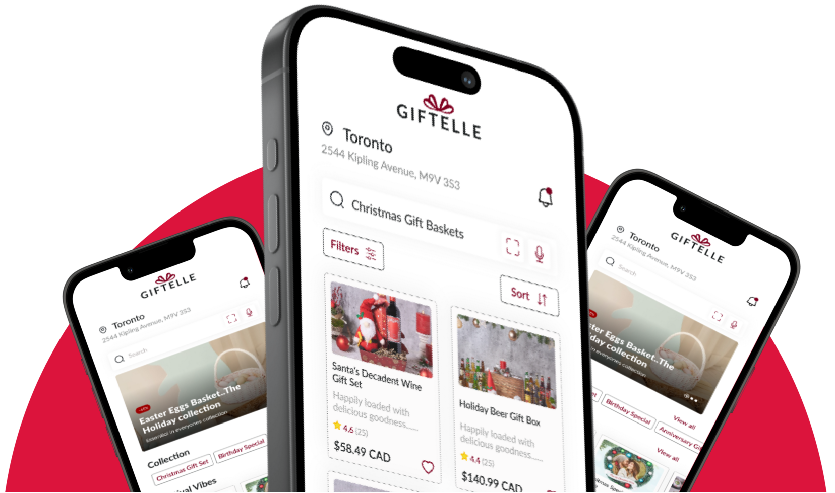 Giftelle app screens