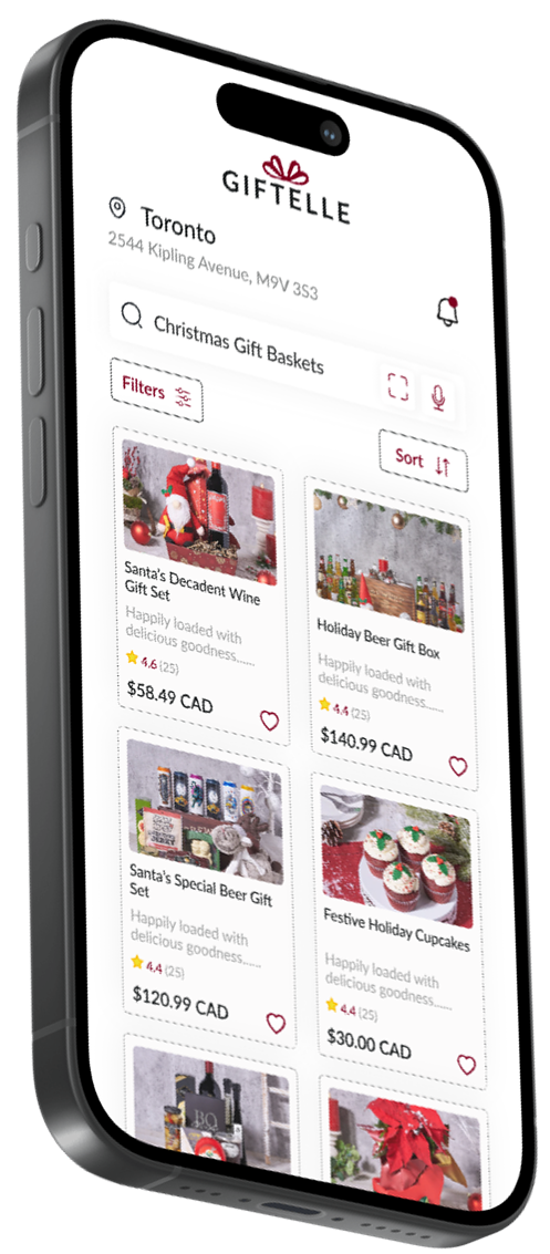 The Giftelle app on a phone